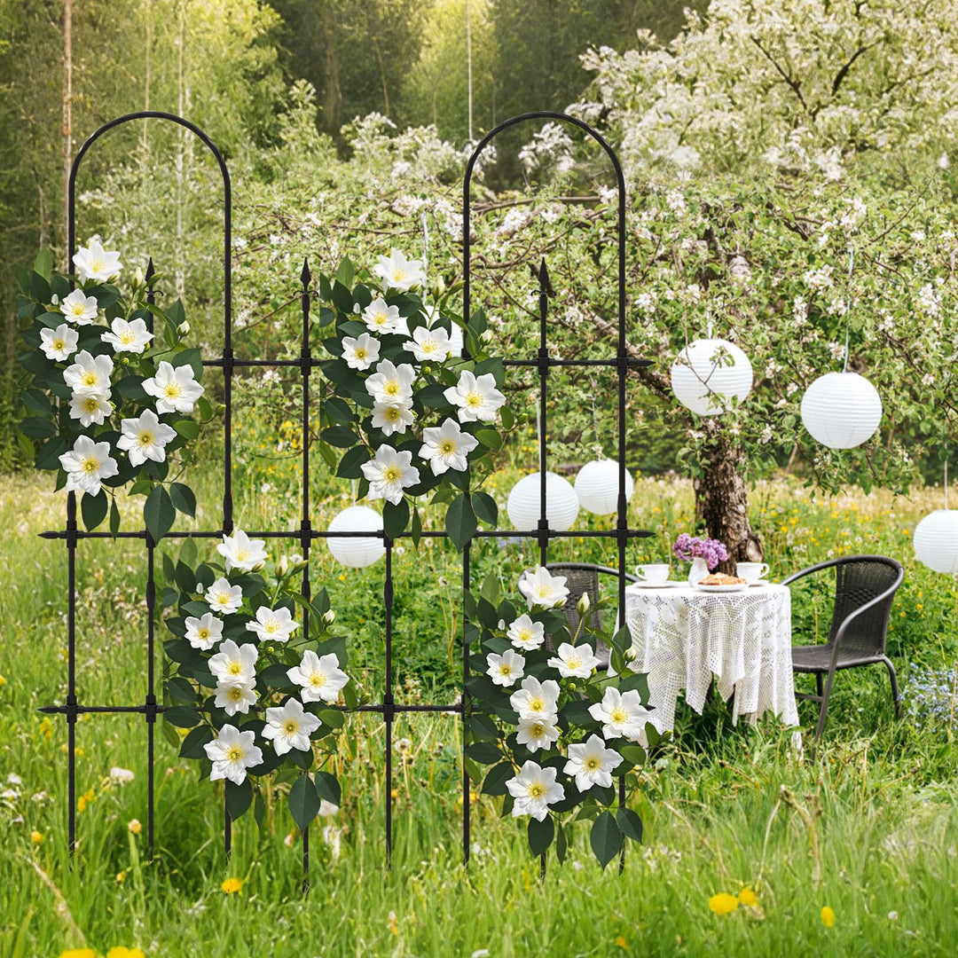Giantex Outdoor Garden Trellis for for Climbing Plants, 73” Tall Trellis w/Rustproof PE Coated Metal Pipes