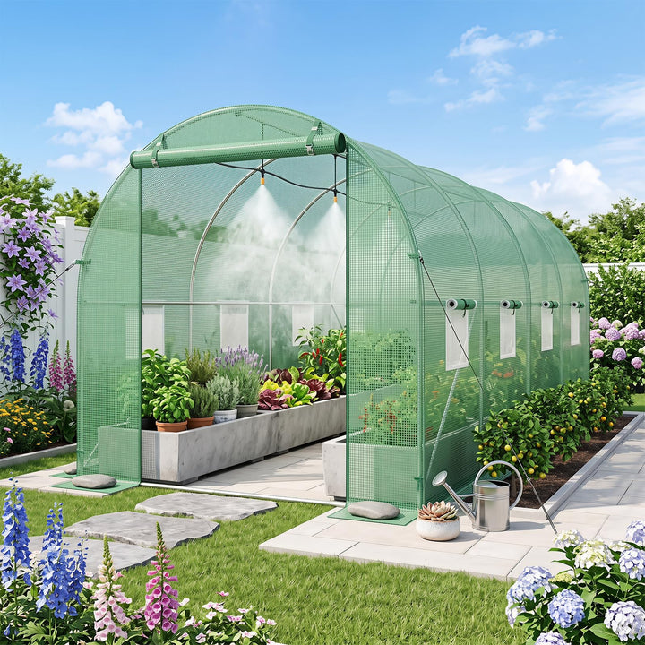Giantex 15 x 7 x 7 ft Walk-in Tunnel Greenhouse for Outdoors