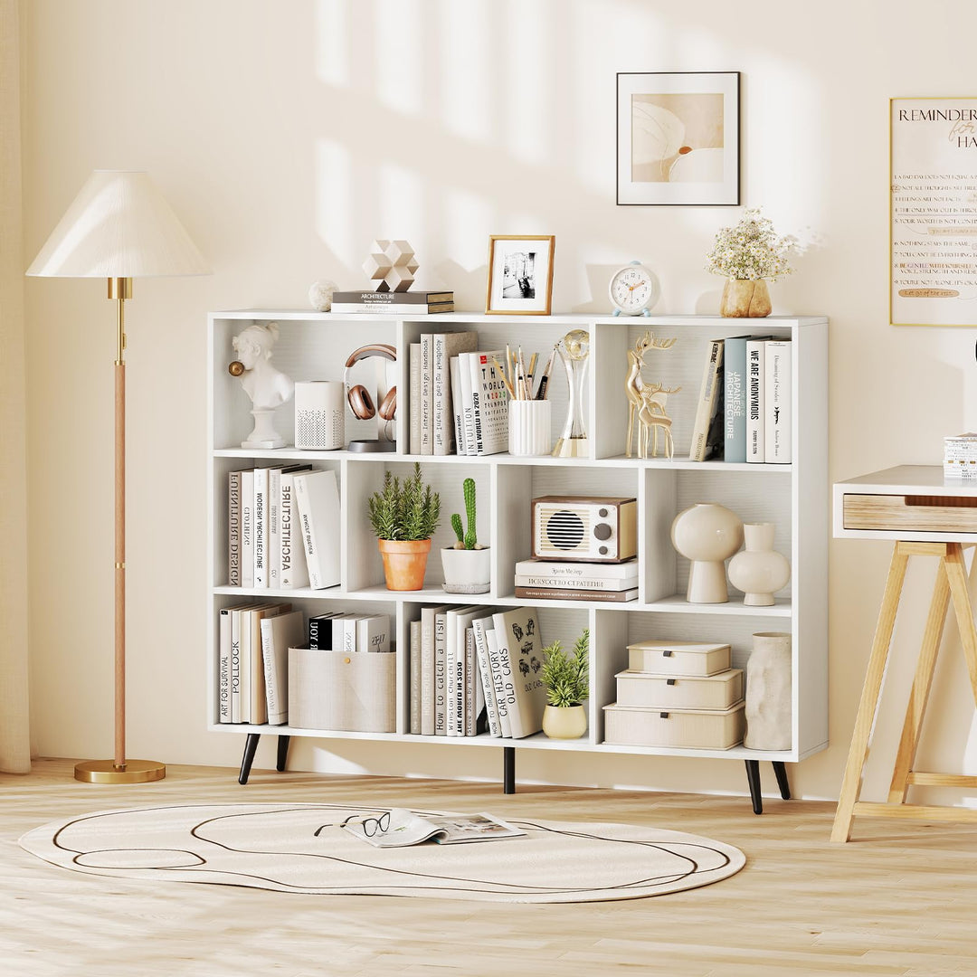Giantex 10 Cube Bookcase with 5 Metal Legs for Living Room