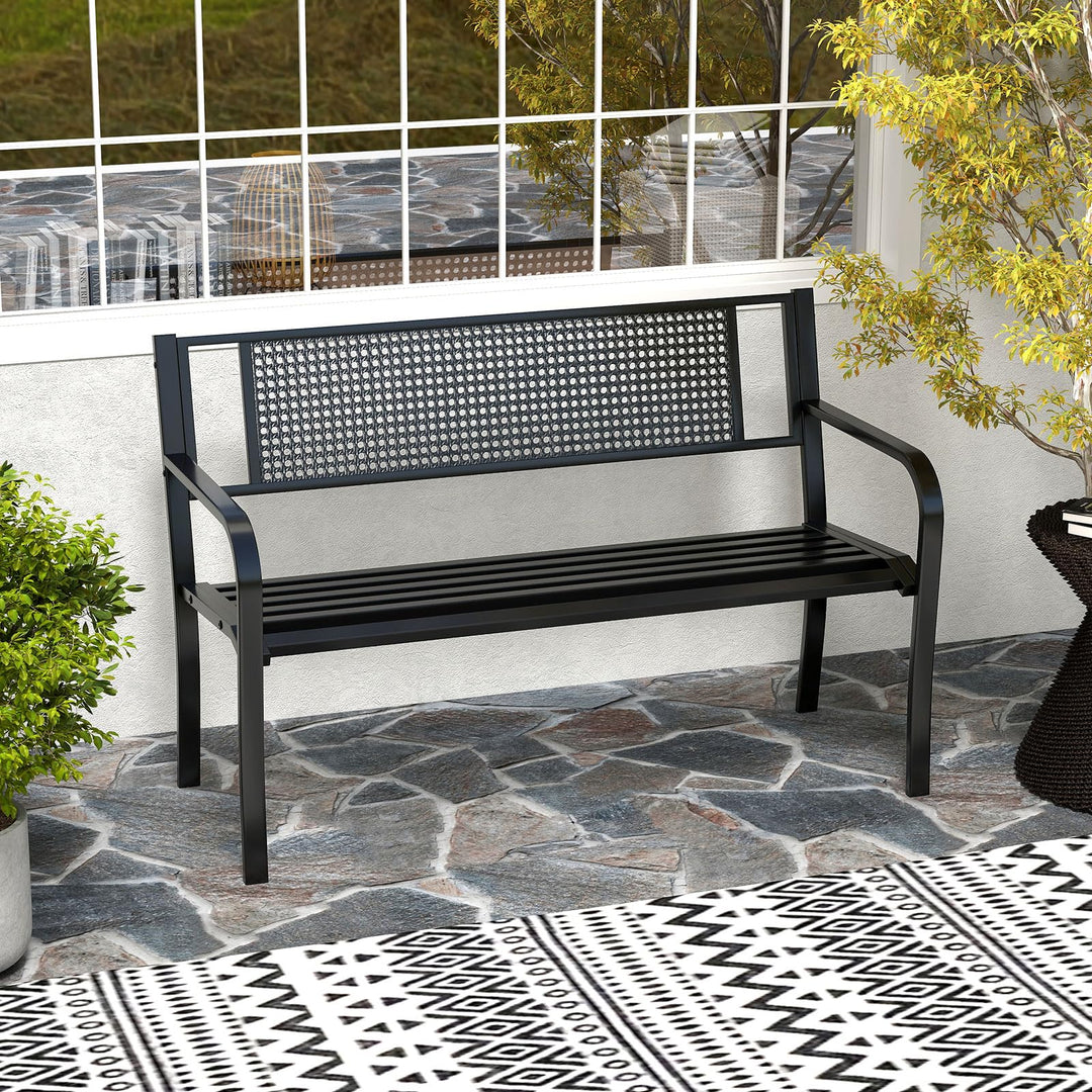 Giantex 660lbs Garden Bench with Backrest for Patio