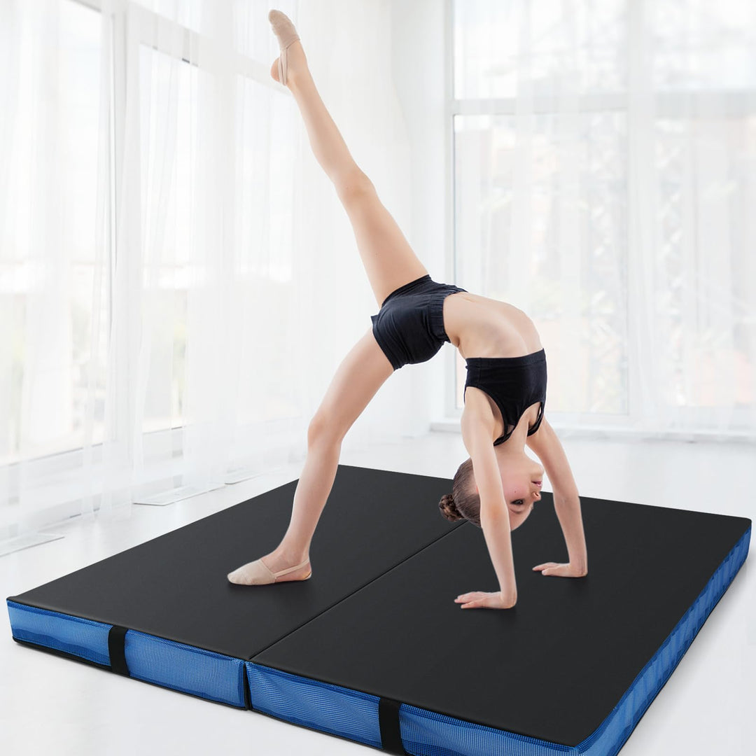 Giantex 4' x 4' Folding Gymnastics Mat with Carry Handles