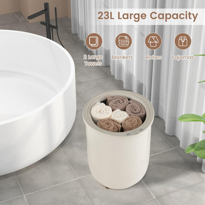 Giantex 23L Tower Warmer Bucket - Luxury Spa Towel Warmer with 3-Level Heating