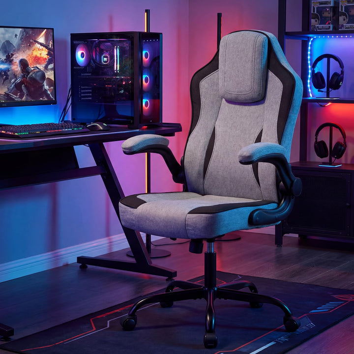 Giantex Ergonomic Computer Office Chair with 90° Flip-up Armrests