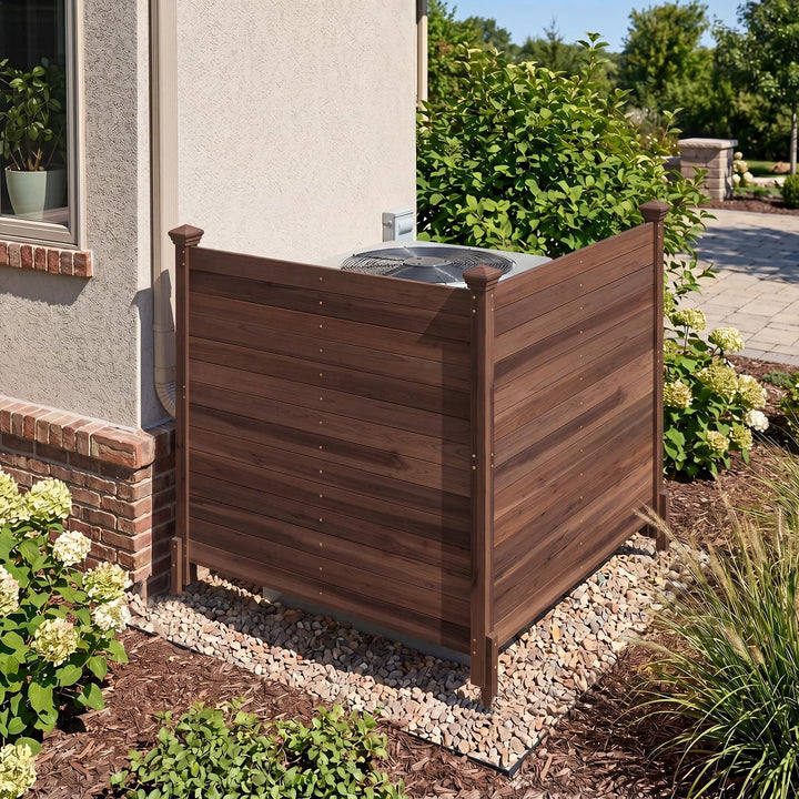 Giantex Wooden Privacy Fence with Stakes 47" W x 45.5" H