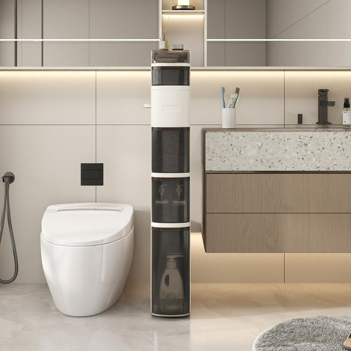 Giantex 6-Tier Narrow Bathroom Storage Cabinet with Drawers and Tissue Box