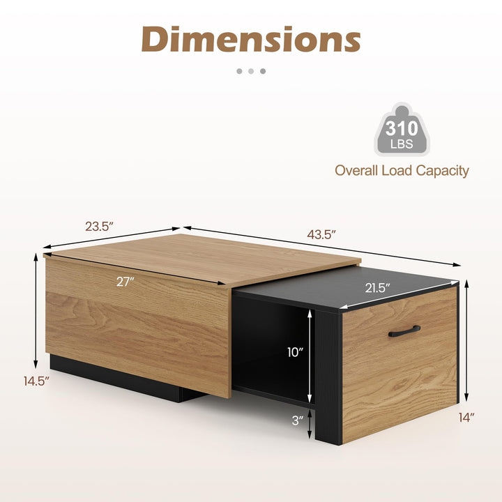 Giantex Extendable Coffee Table for Living Room