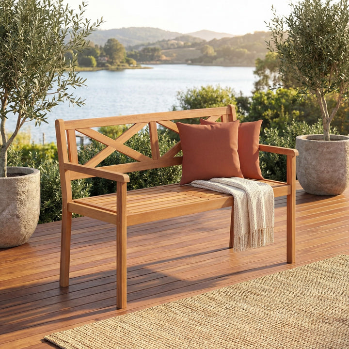 Giantex 47" 2-Person Outdoor Bench