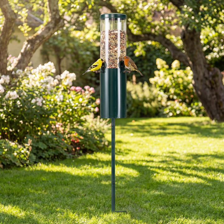 Giantex 10 LBS Large Capacity Squirrel Proof Bird Feeder with Pole Mount and Baffle