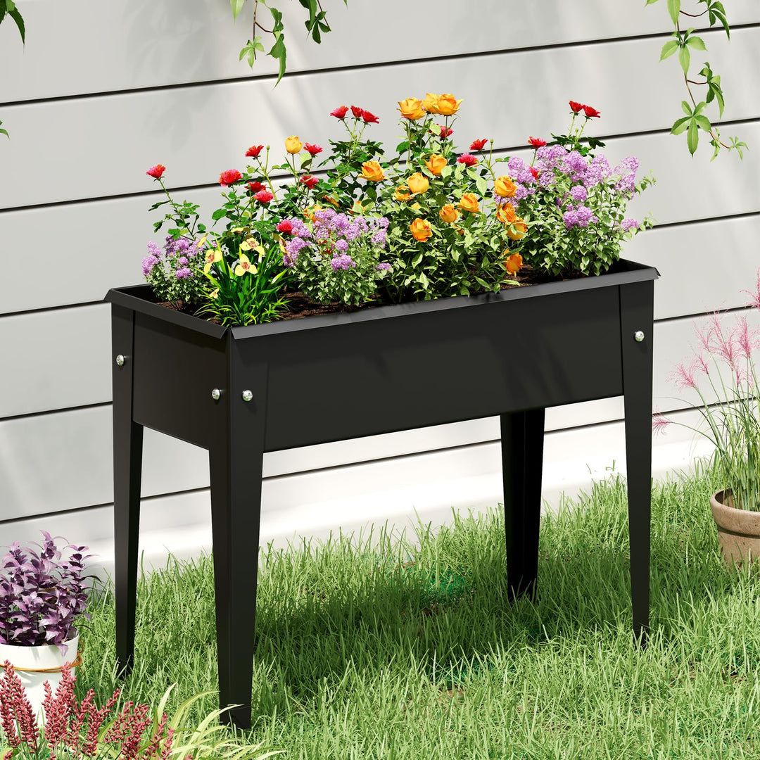 Giantex Metal Raised Garden Bed with Legs(24”x11”x18”)