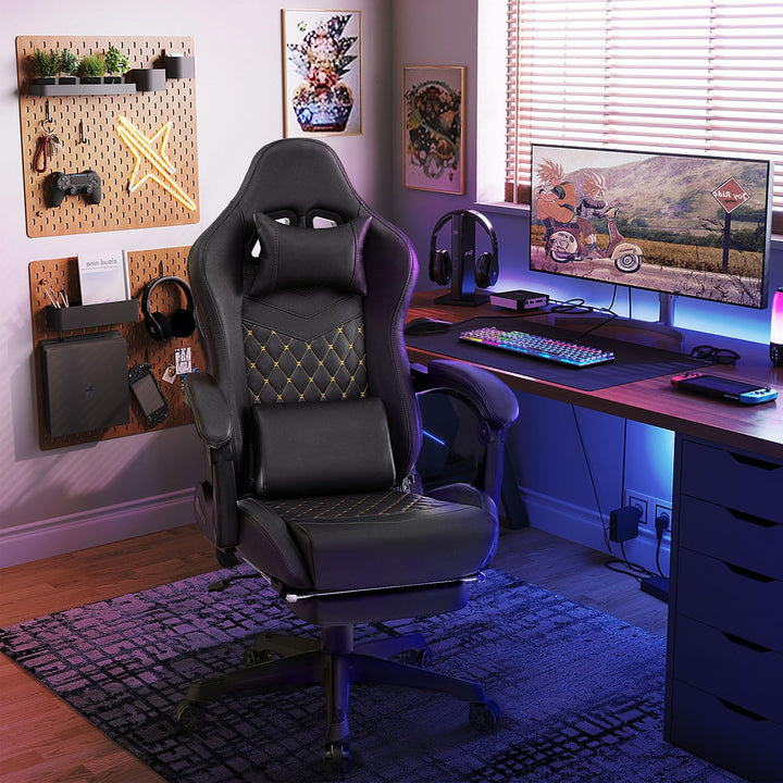 Giantex Gaming Chair High Back Video Game Chair with Footrest