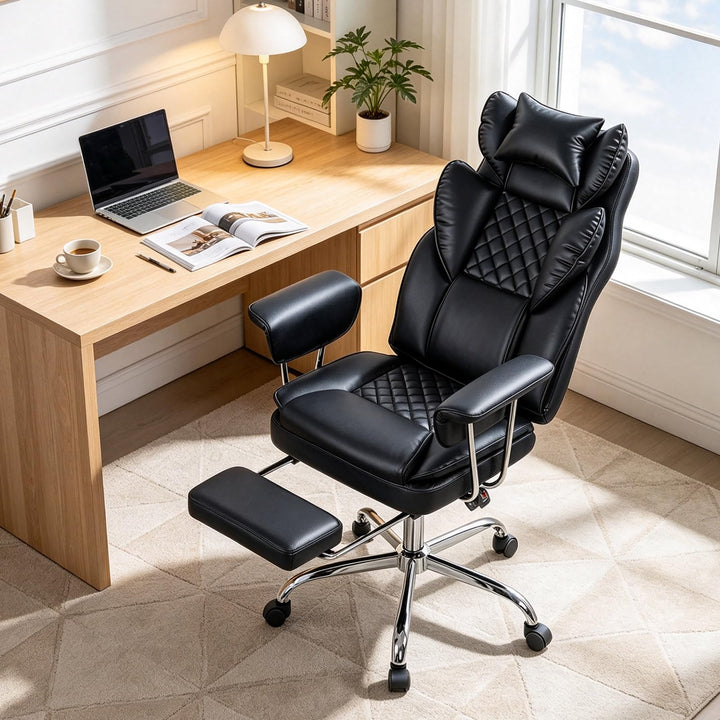 GIANTEX Big and Tall Ergonomic Office Chair with Footrest &amp; High Back