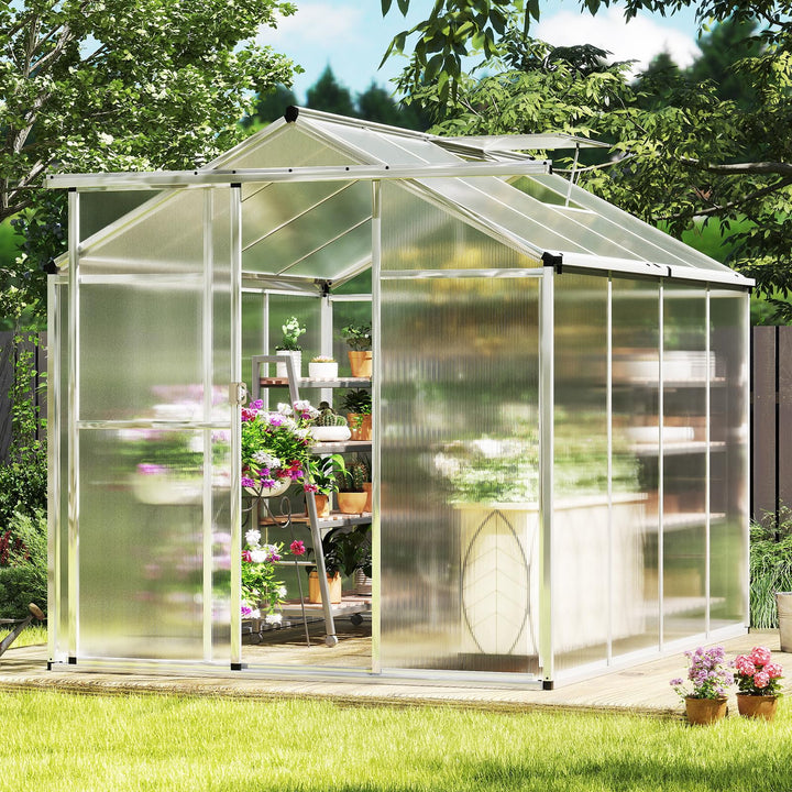 Giantex Outdoor Large Walk-in Green House w/ Rain Gutter