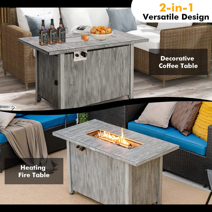 Giantex Outdoor Fire Pit Table - 43 Inch Propane Fire Pit