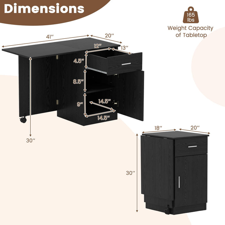 Giantex Folding Computer Desk with Drawer