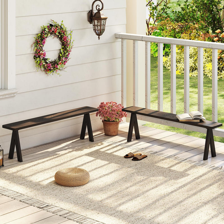 Giantex Outdoor Patio Bench for 4 to 6 Person for Backyard