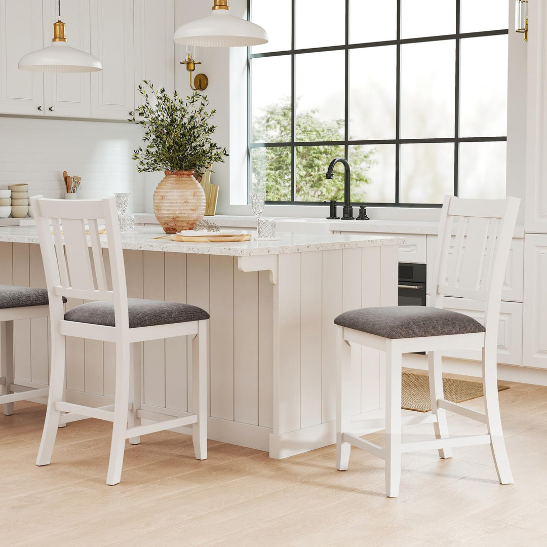 Giantex 24 Inch Modern Counter Height Stools with Footrest