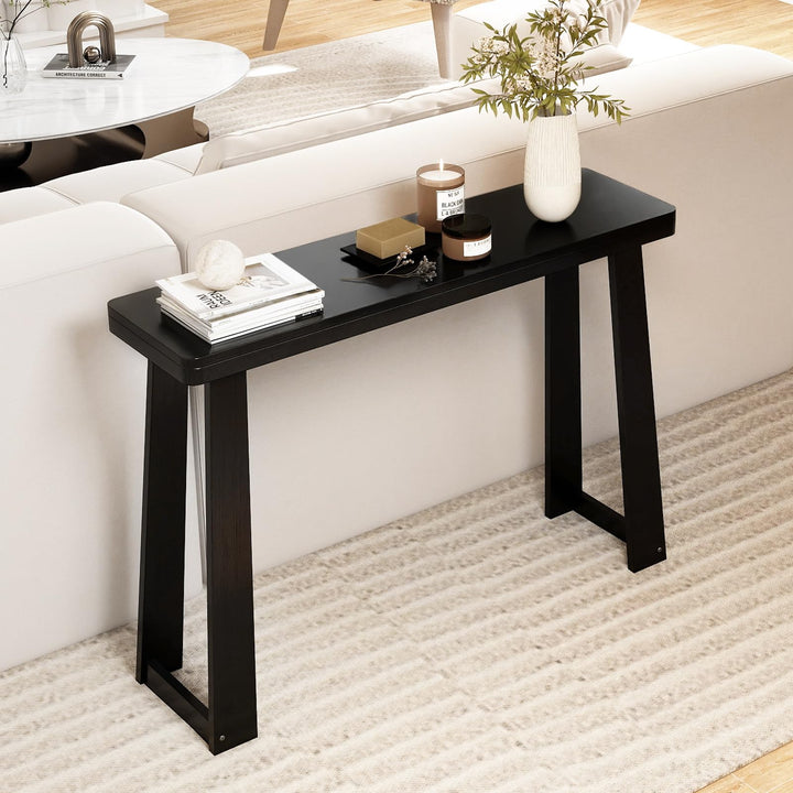 Giantex Narrow Long Console Table Behind The Couch