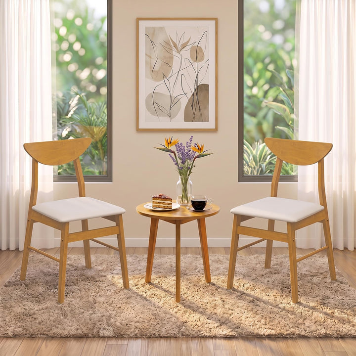 GIANTEX Upholstered Dining Chairs Set w/ Comfortable Upholstered Seat