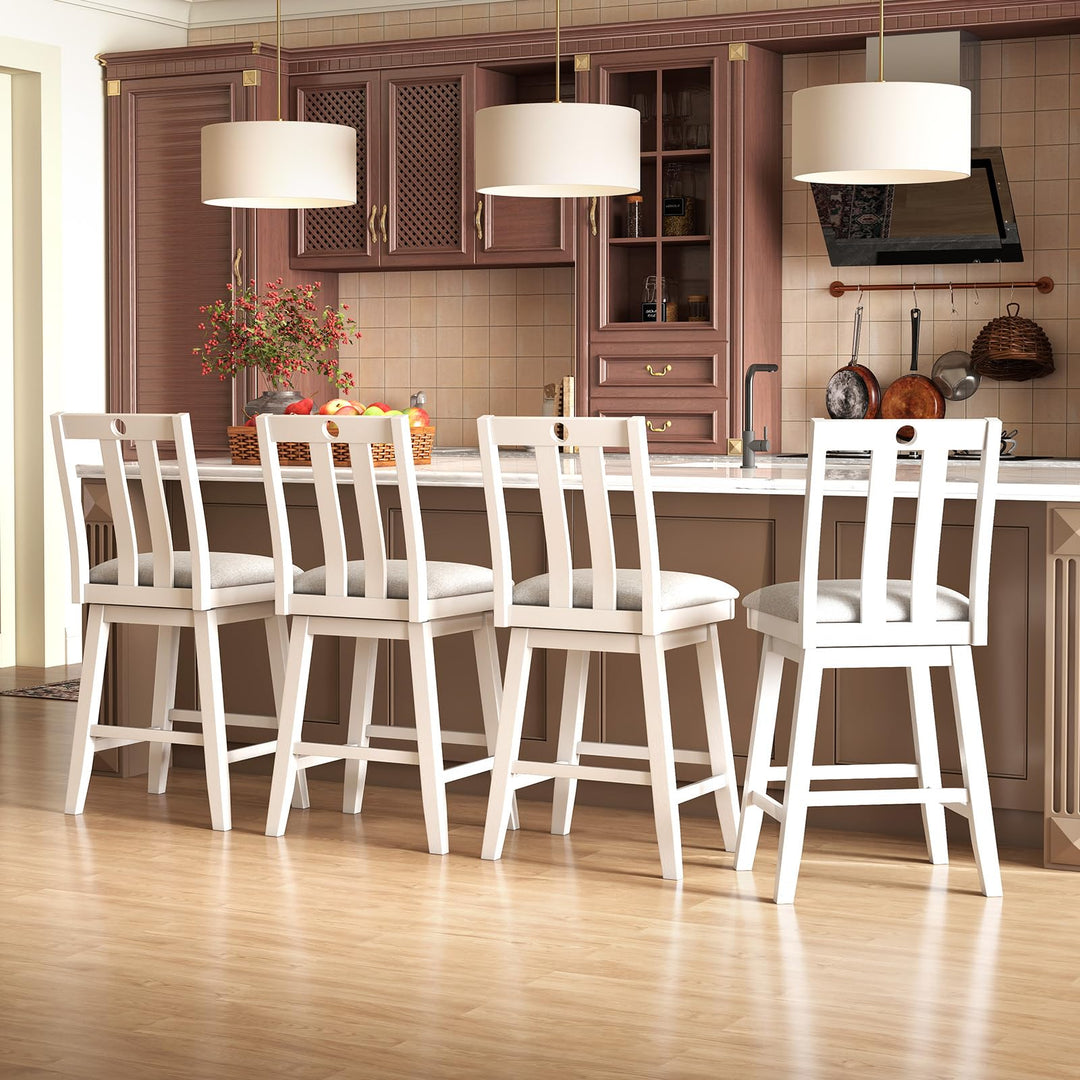 Giantex 25" Bar Stools Set of 2/4 Swivel Counter Height Bar Chairs
