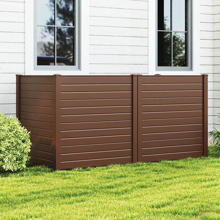 Giantex Air Conditioner Fence 2/4 Panels - 48''W x 48''H Outdoor Privacy Screen with Upgraded Metal Stakes