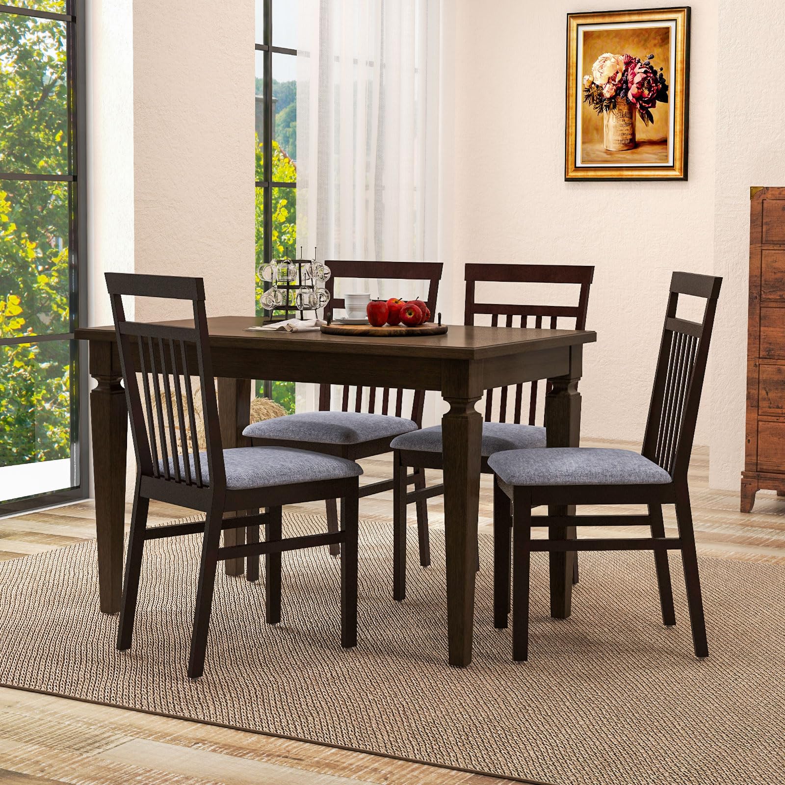 Giantex Wood Dining Chairs Set