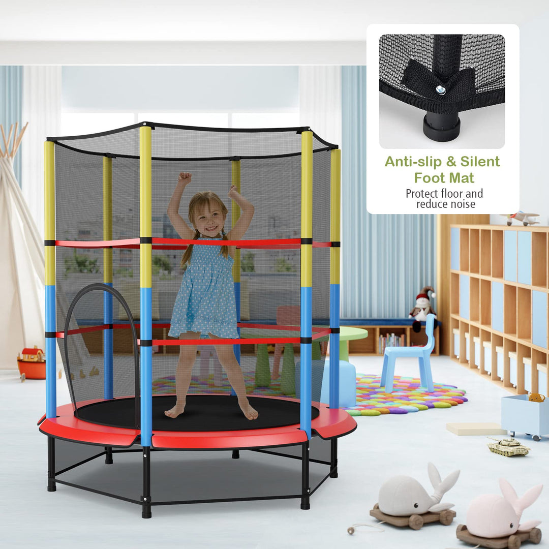 Giantex 55" Kids Trampoline with Safety Enclosure Net