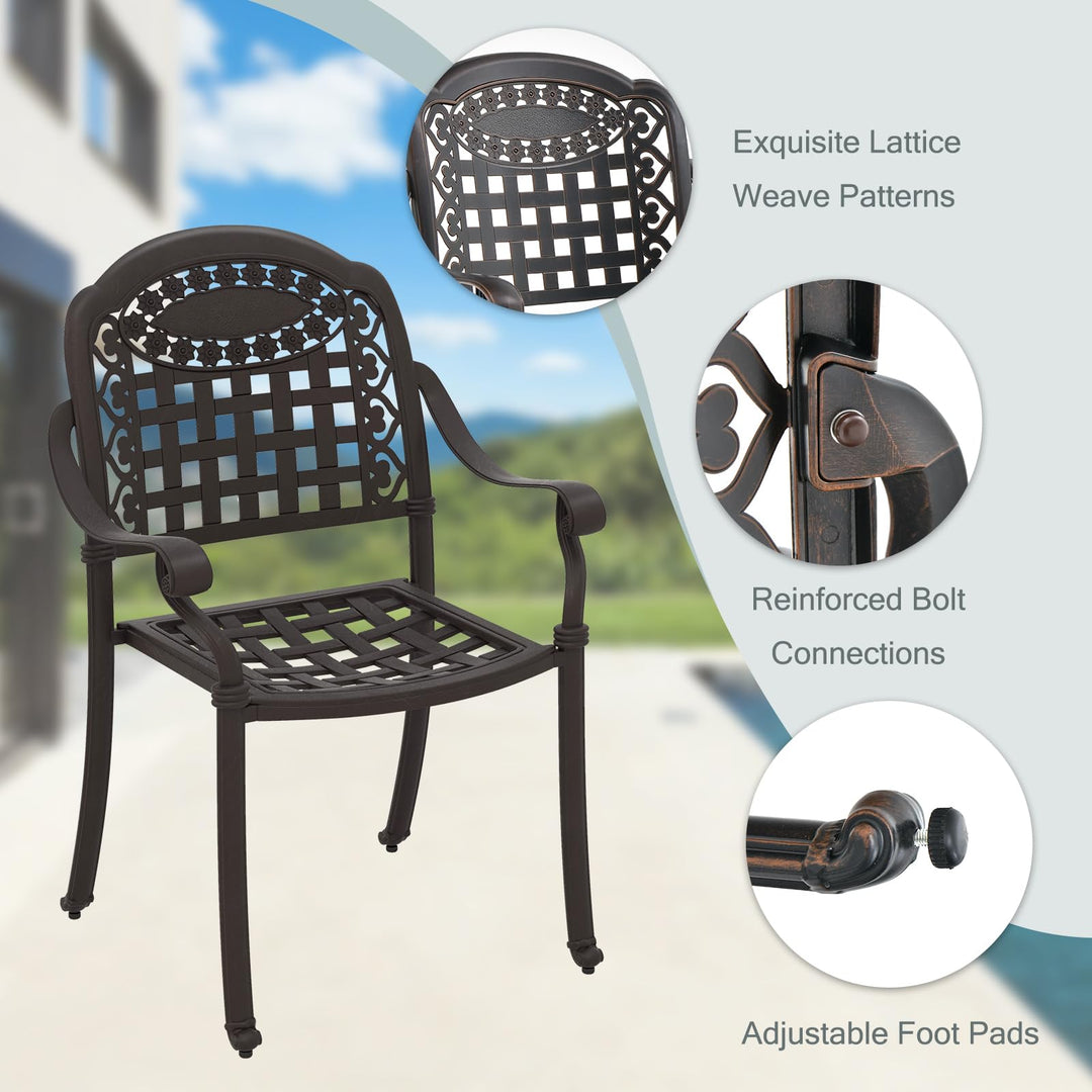 Giantex Stackable Outdoor Chairs Set of 4