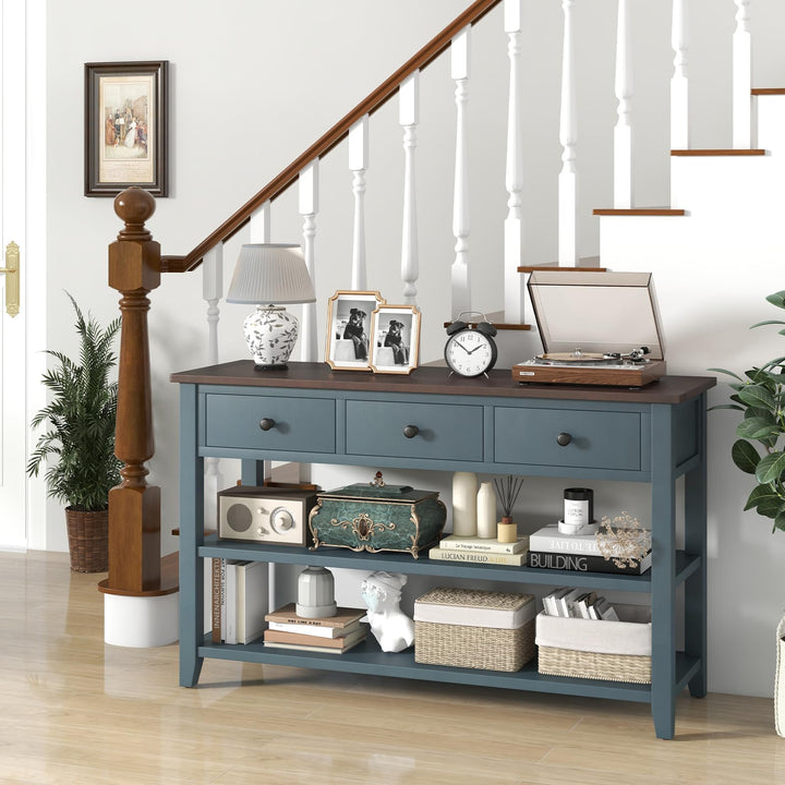 Giantex 50" Farmhouse Entryway Table, Narrow Console Table