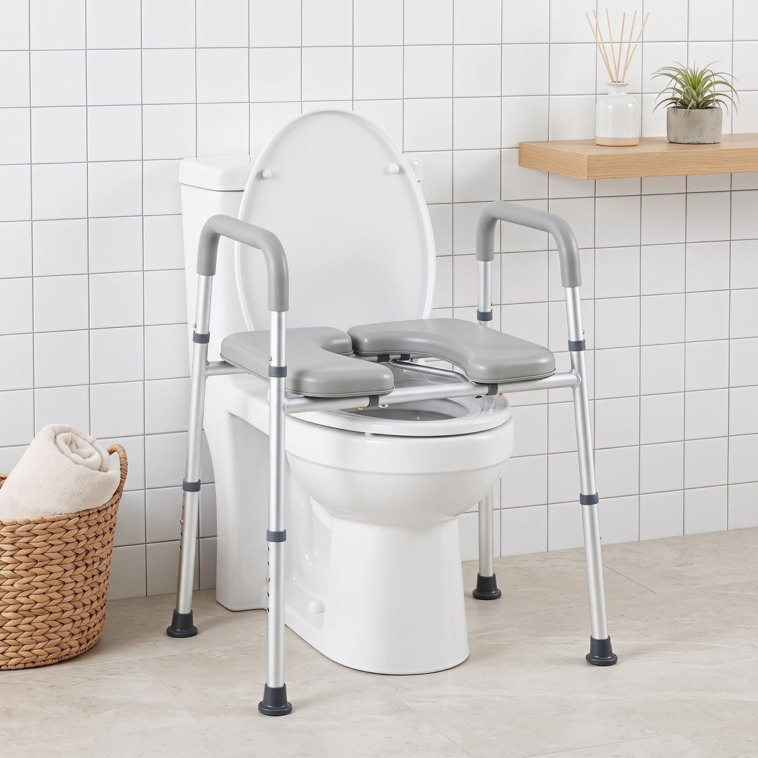 Giantex Raised Toilet Seat for Seniors with Handles
