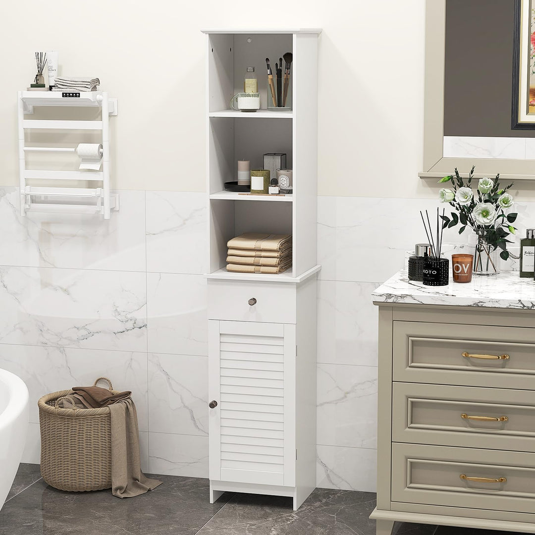 Giantex Narrow Floor Storage Cabinet with Adjustable Shelves