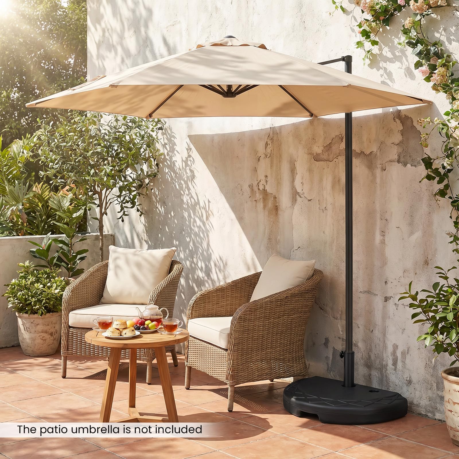 Giantex Half Round Patio Umbrella Base
