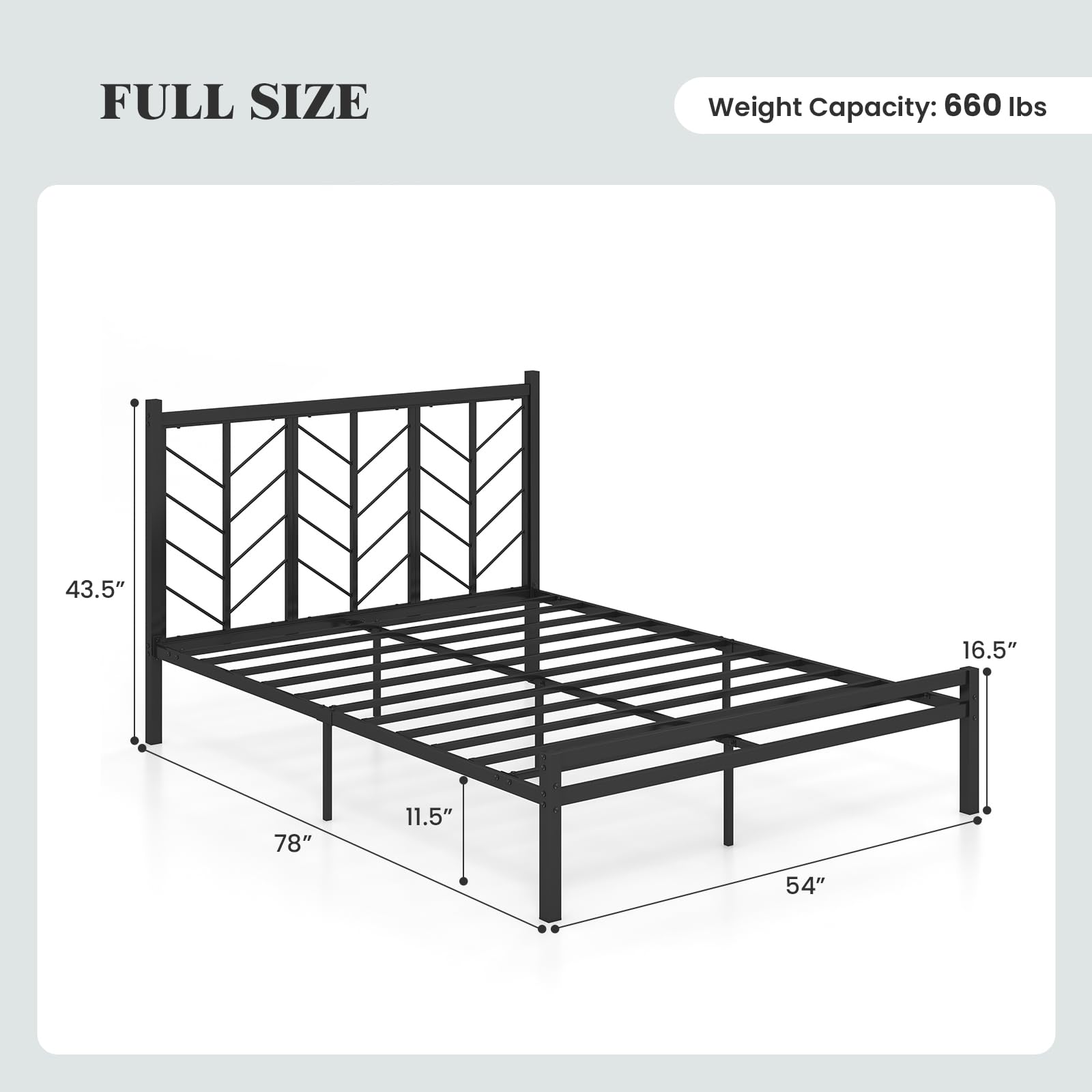 Giantex Bed Frames with Vintage Headboard, Metal Mattress Foundation for Storage