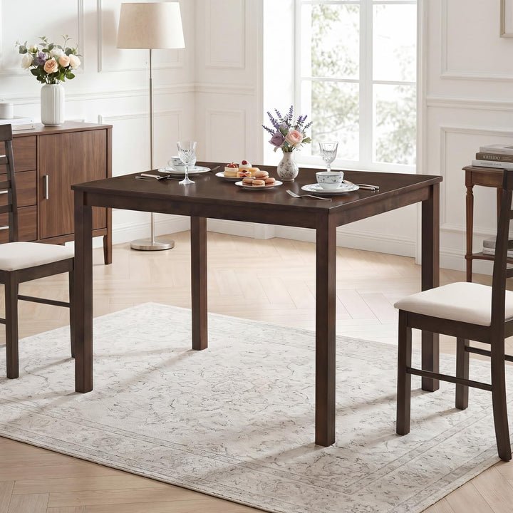 Giantex 43.5" Solid Rubber Wood Kitchen Table
