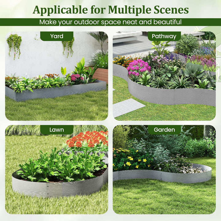 Giantex 6 Pack Galvanized Steel Landscape Edging