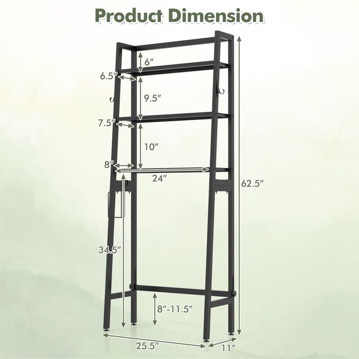 Giantex Over The Toilet Storage Shelf - 3-Tier Freestanding Above Toilet Rack