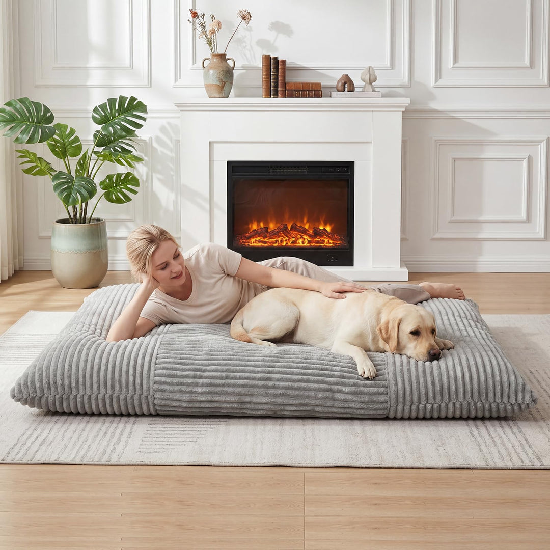 Giantex Bean Bag Chair for Adults | Stuffed Floor Sofa w/Machine-washable Corduroy Cover