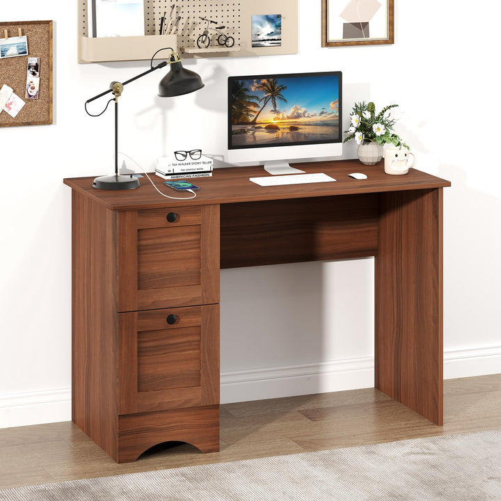 Giantex Computer Desk with 2 Drawers