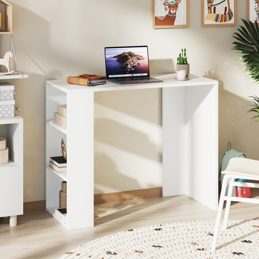 Giantex 36 Inch Compact Home Office Desk with Storage Open Shelves and Anti Tipping Kit