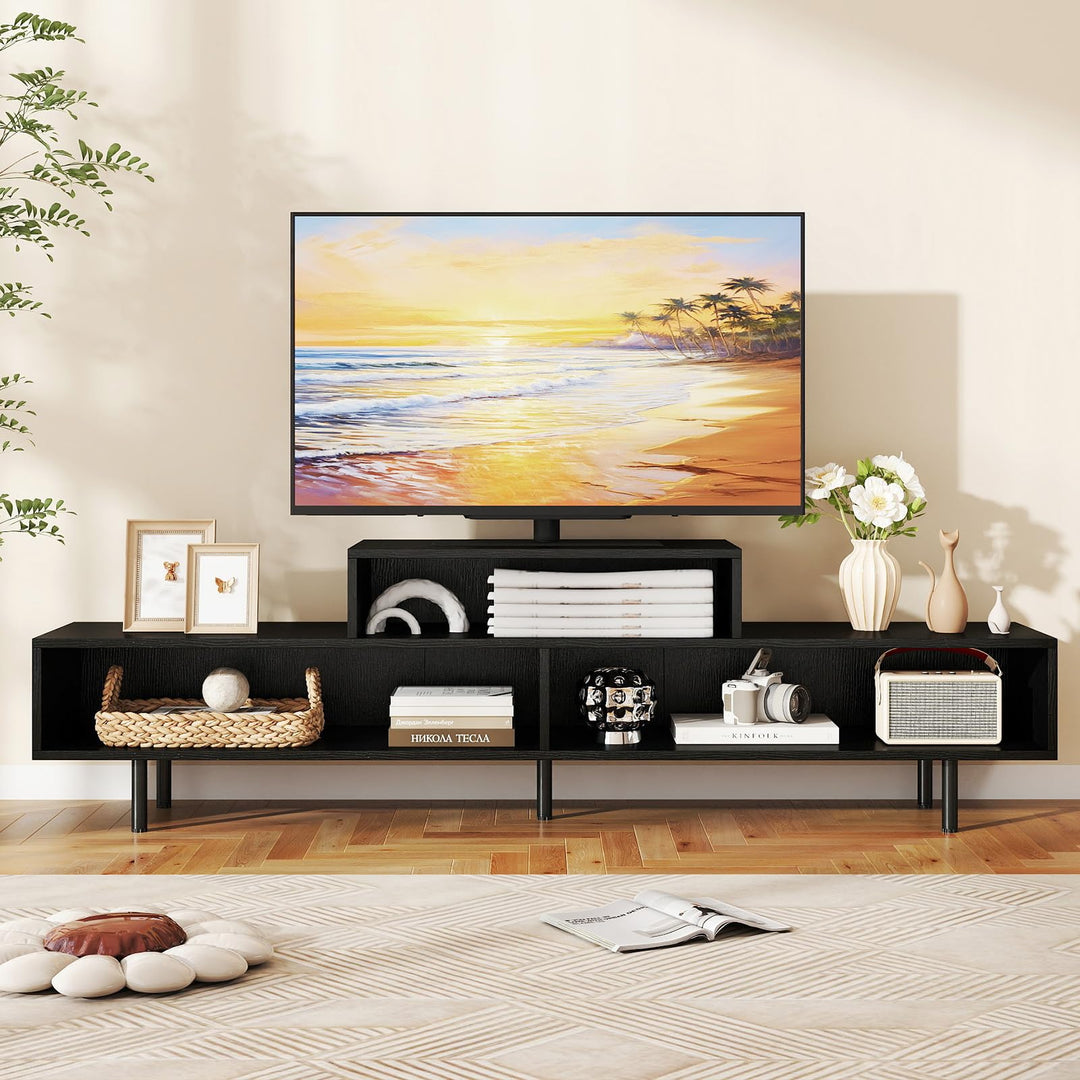 Giantex 3 Cubby TV Stand for 55/65/70 Inch TV | 63" Modern Entertainment Center