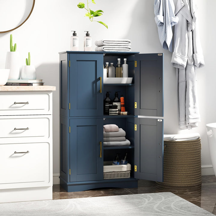 Giantex Bathroom Storage Cabinet Freestanding Floor Cabinet