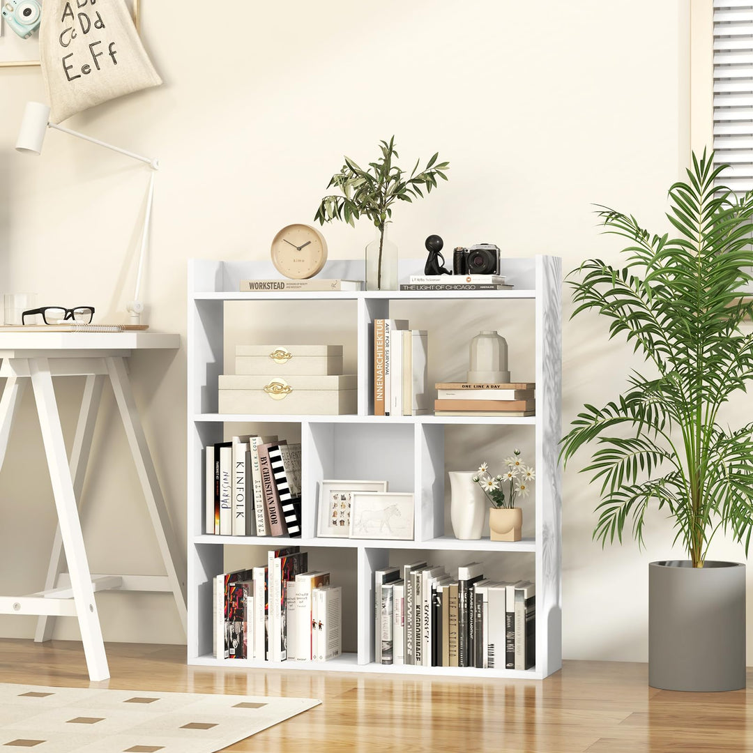 Giantex 7 Cube Bookshelf with Anti Toppling Devices for Living Room