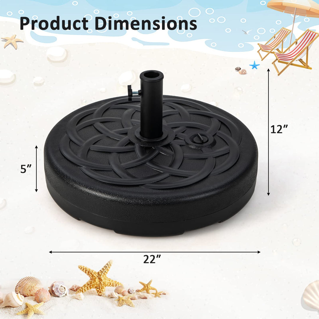 Giantex Fillable Umbrella Base | 102 lbs Heavy Duty HDPE Patio Umbrella Stand