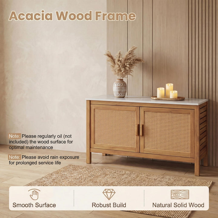 Giantex Acacia Wood Outdoor Cabinet