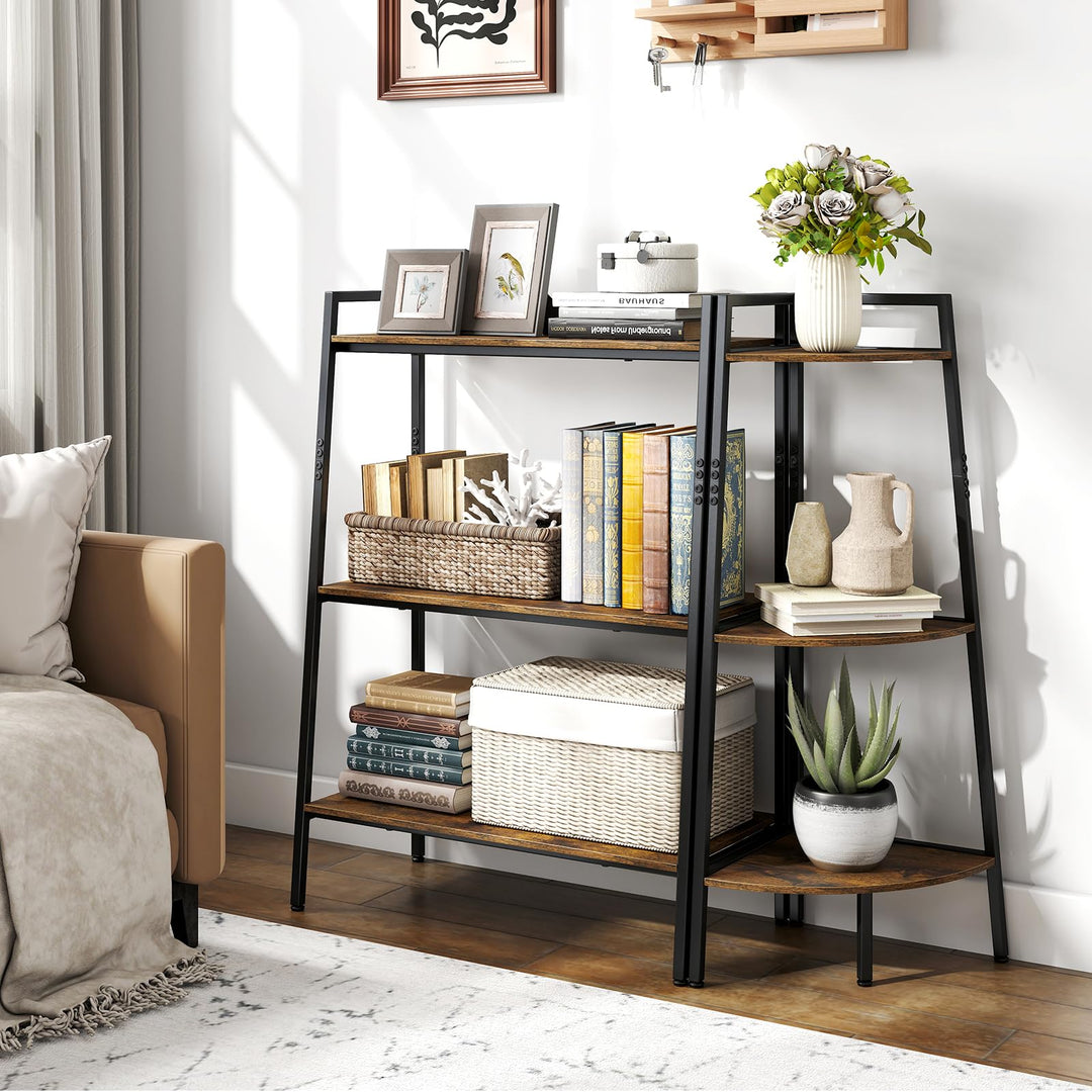 GIANTEX 43.5" Tall 3-Tier Ladder Shelf &amp; Corner Shelf Set
