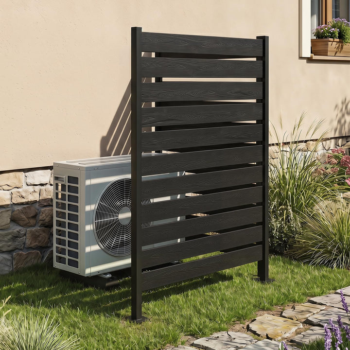 Giantex 37" W x 61" H Outdoor Privacy Fence Screen with Ground Stakes &amp; Base Feet (1/2)