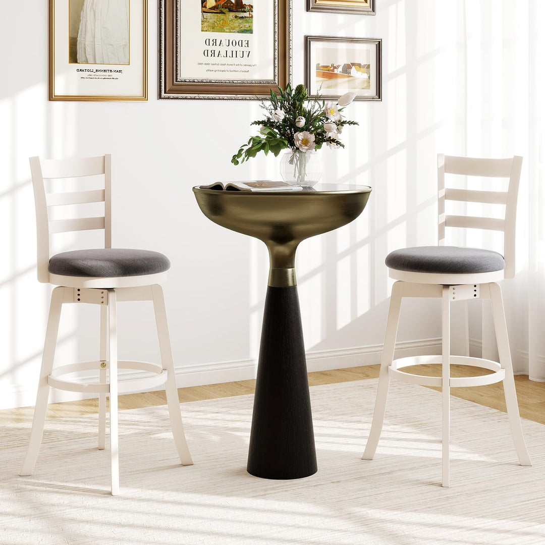 Giantex 30.5" Bar Height Stools Set of 2/4 with Fabric Upholstered Seat