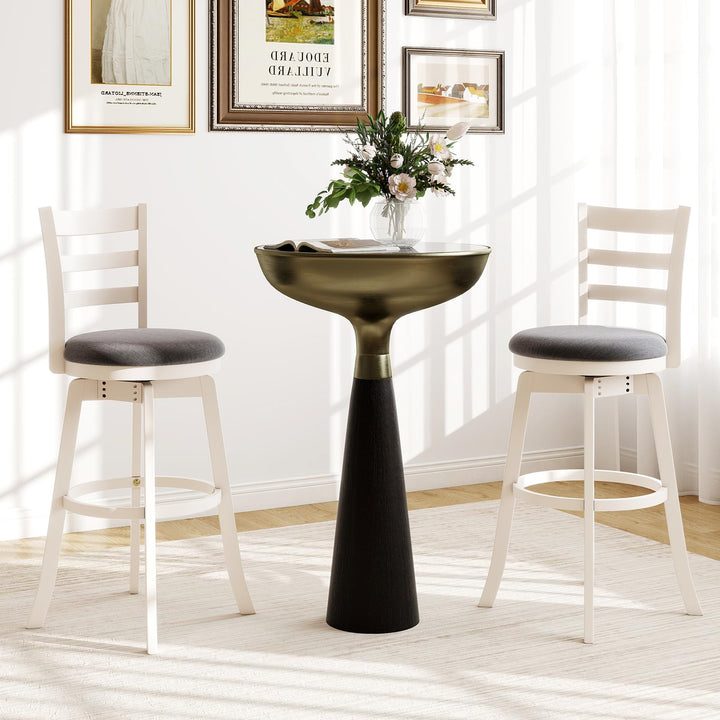 Giantex 30.5" Bar Height Stools Set of 2/4 with Fabric Upholstered Seat