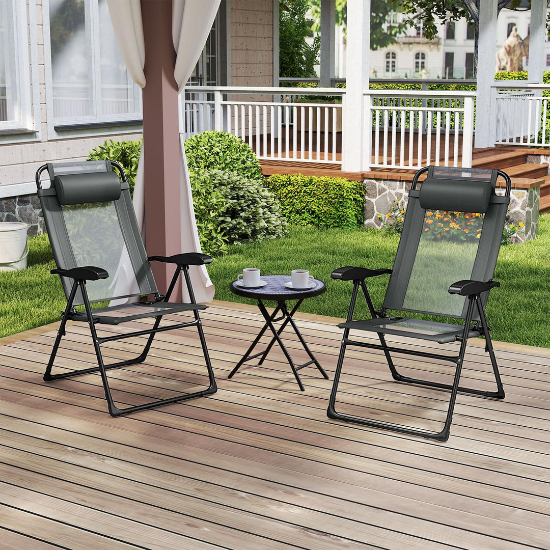 Giantex Folding Patio Chairs Set