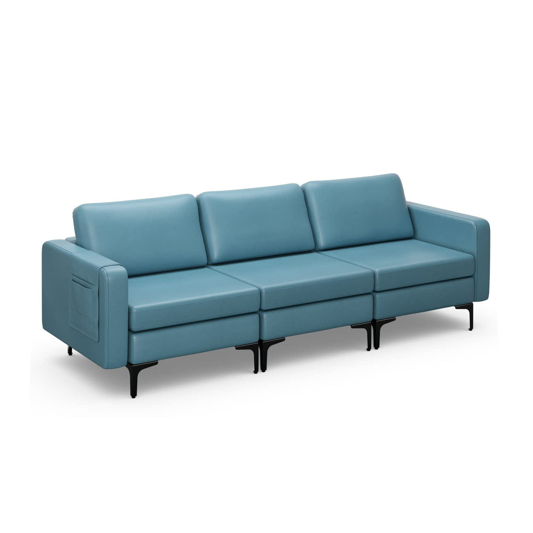 Giantex 3 Seat Sectional Sofa Couch, 94.5" L Modular Sleeper