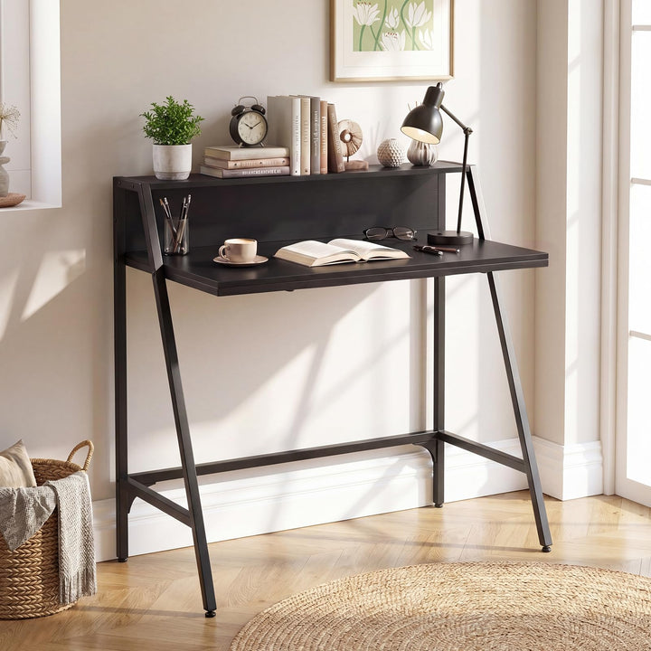 Giantex 31.5" Small Computer Desk with Raised Storage Shelf &amp; Heavy-Duty Metal Frame